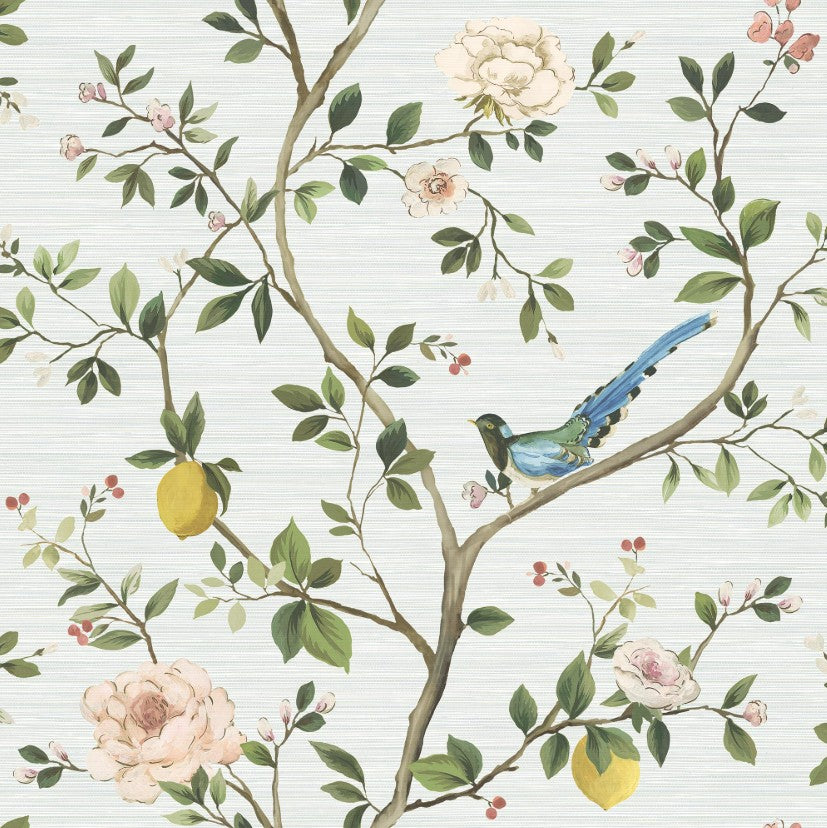 Blossom Citrus Floral | Silver Metallic