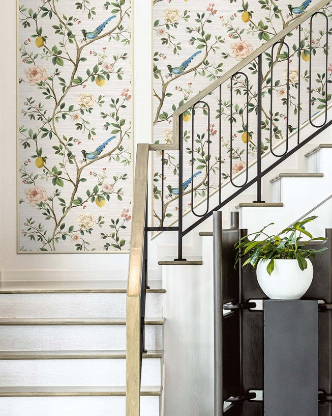 Blossom Citrus Floral | Silver Metallic