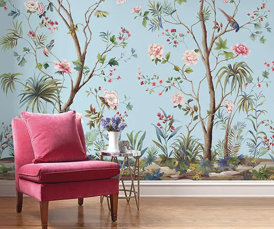 Tree Of Life Mural | Sky Blue