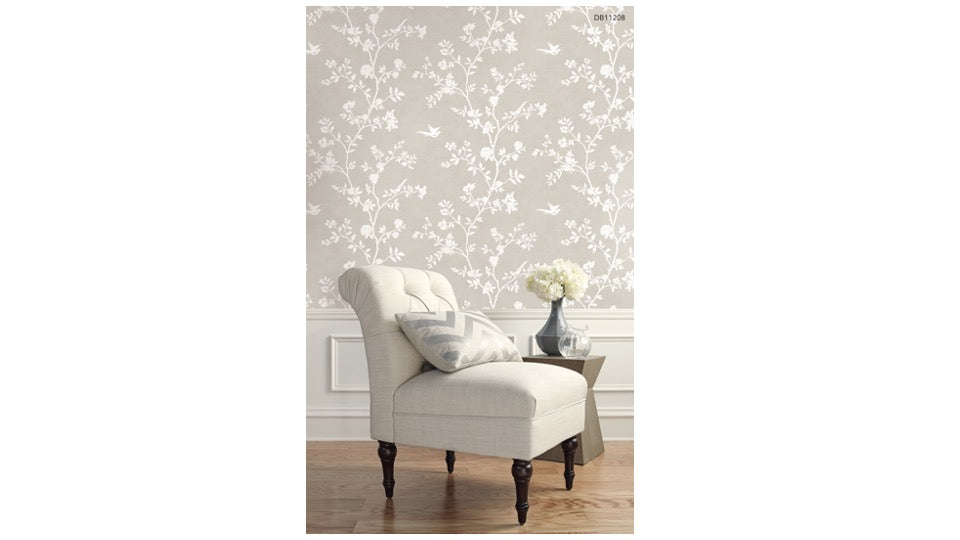 Chinoiserie Silhouette Wallpaper Decorating Ideas