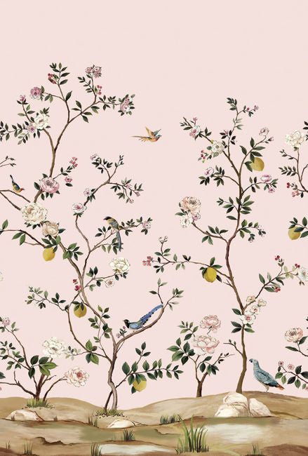 Blossom Chinoiserie Mural | Blush