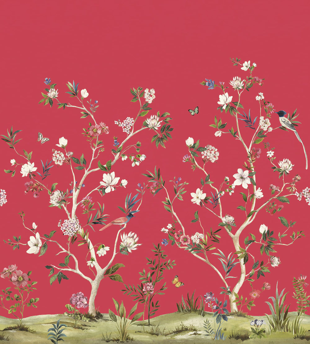 Chinoiserie Magnolia Mural | Cherry