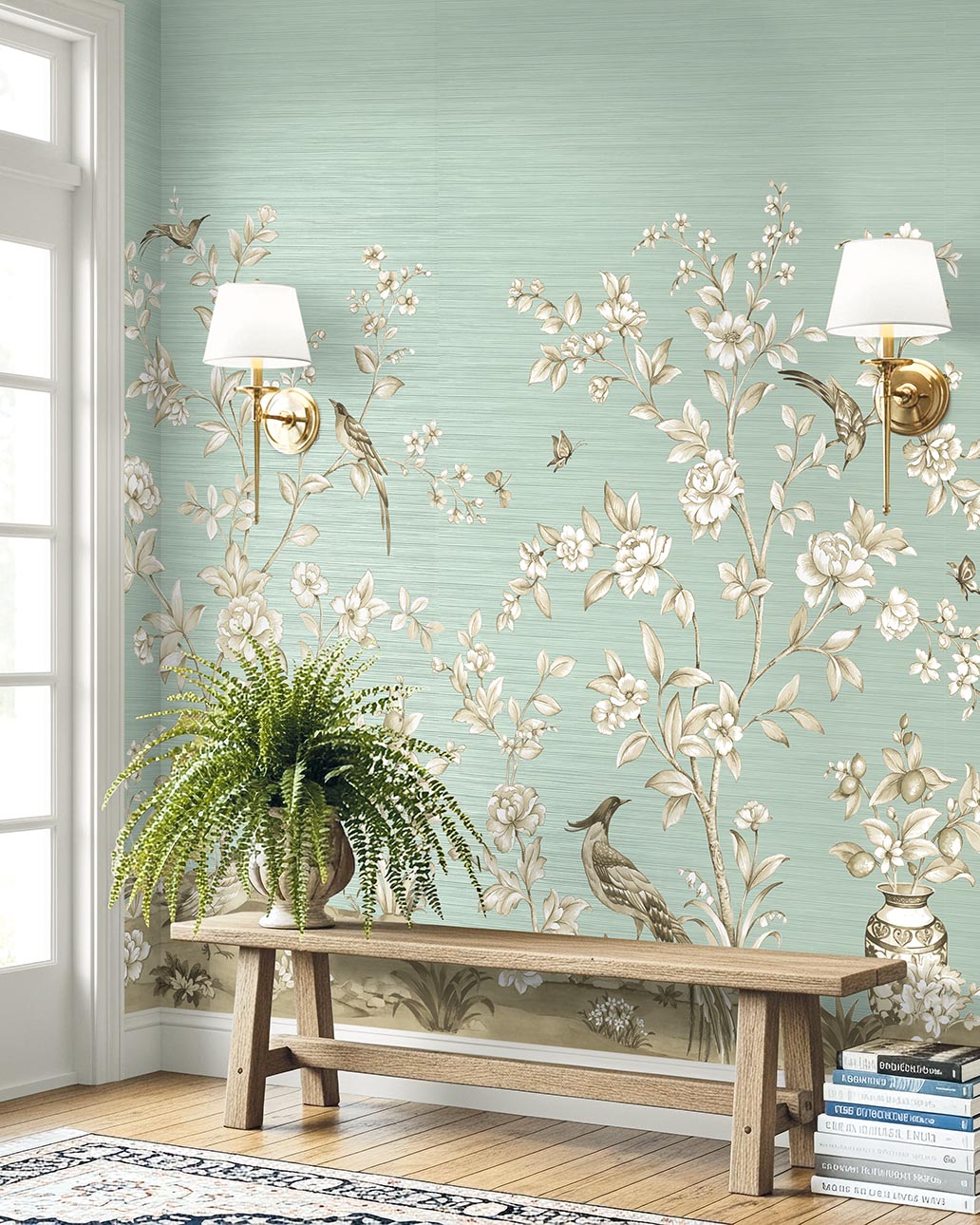 Jardin Toile Mural Natural - Seaglass