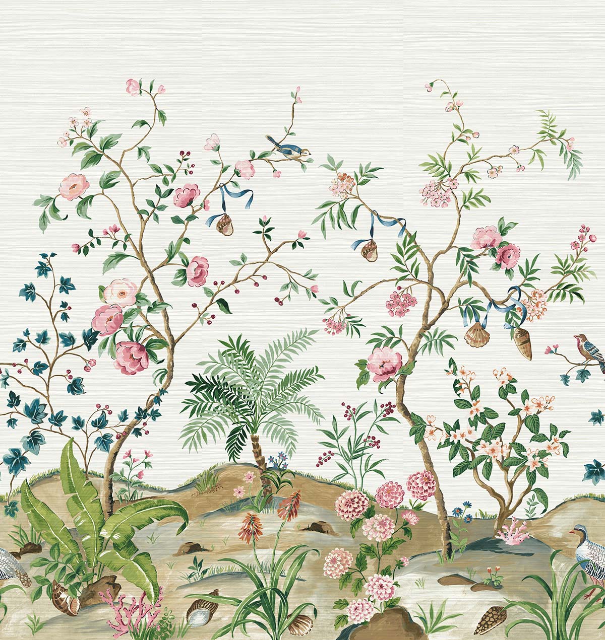 Botanica Natural Mural - Silver