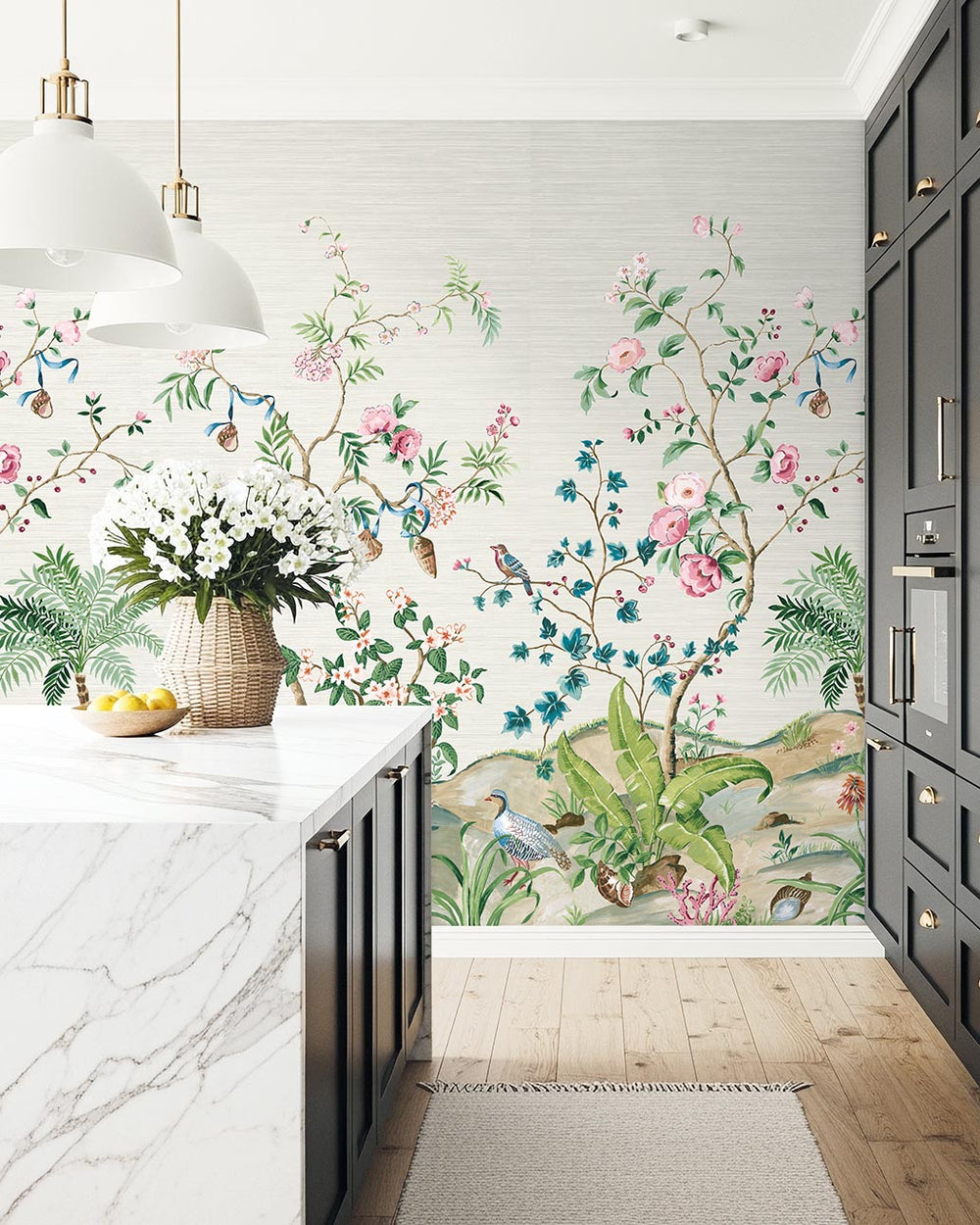 Botanica Natural Mural - Silver