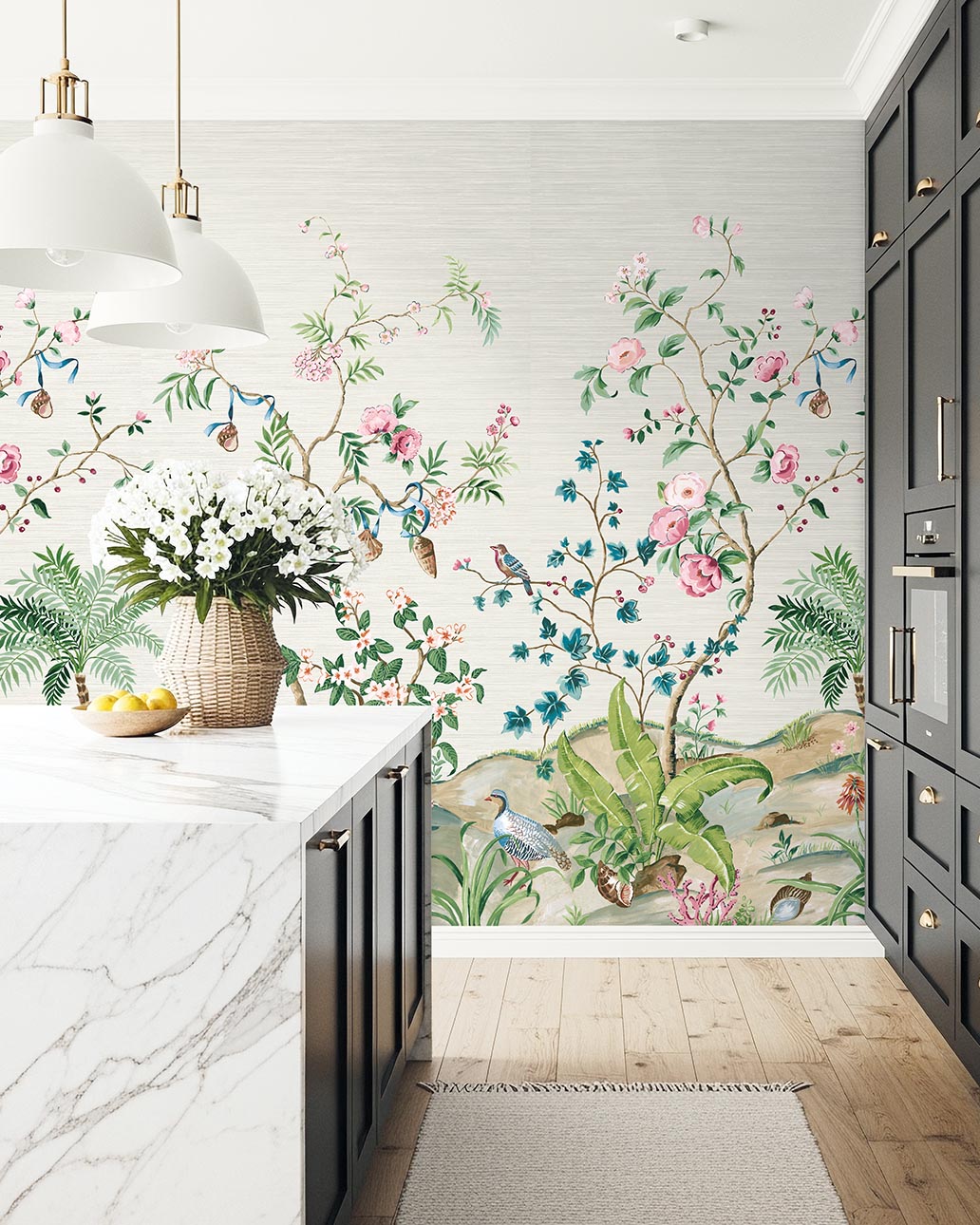Botanica Natural Mural - Silver
