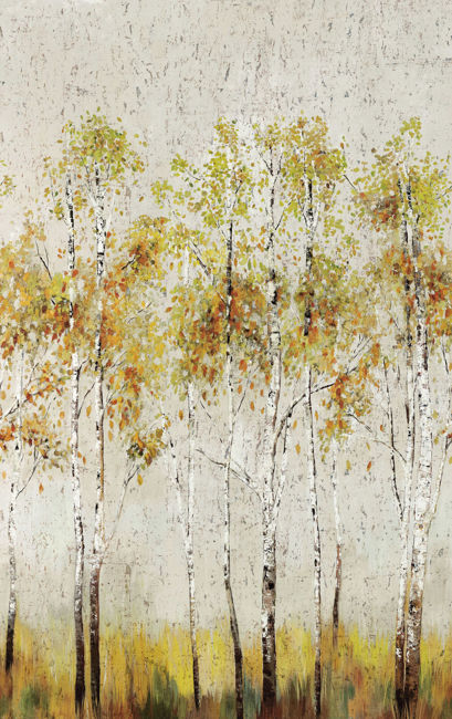 Aspen Tree Mural | Bone / Cork