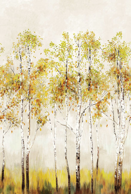 Aspen Tree Mural | Cappuccino