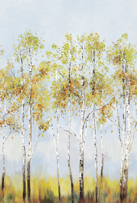 Aspen Tree Mural | Sky Blue