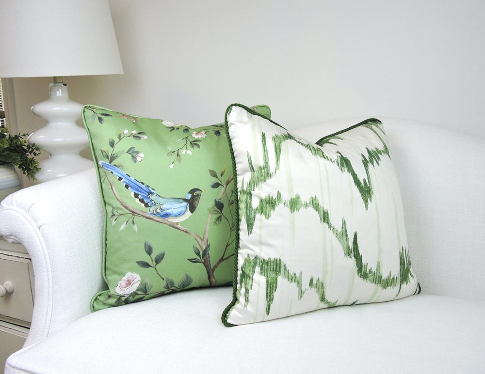 Blossom Chinoiserie Pillow | Green