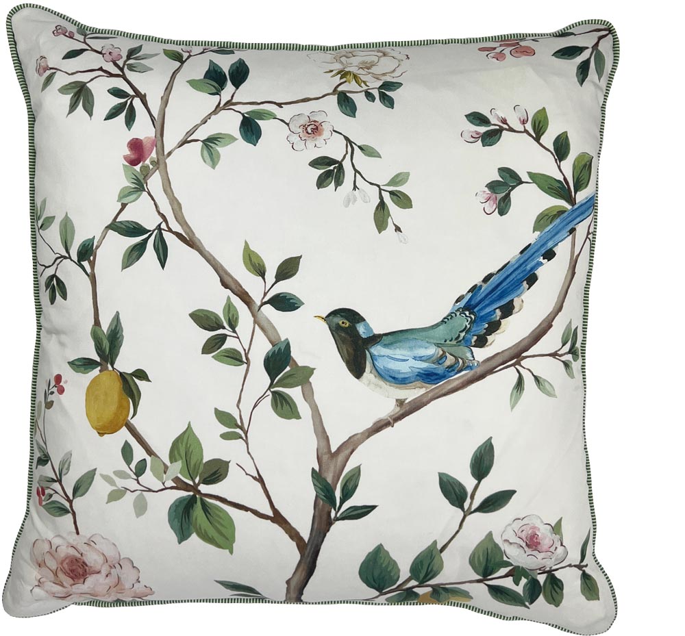 Blossom Chinoiserie Pillow | Oyster