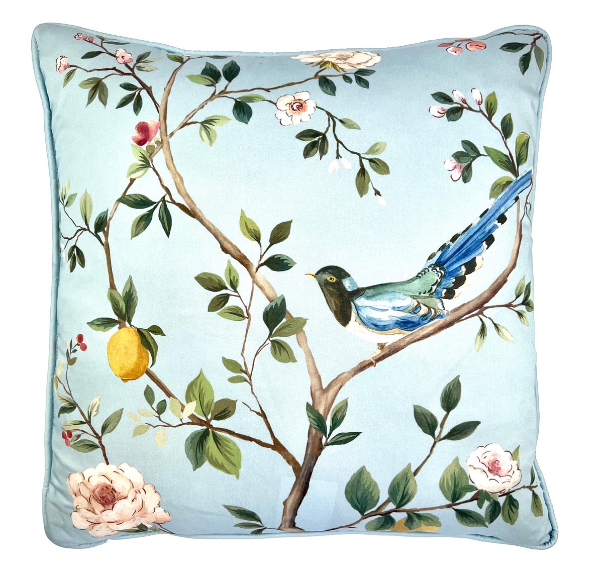 Blossom Chinoiserie Pillow | Blue