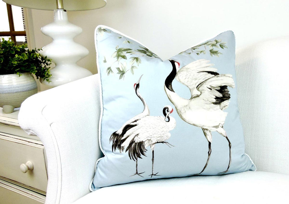 Crane Pillow | Blue