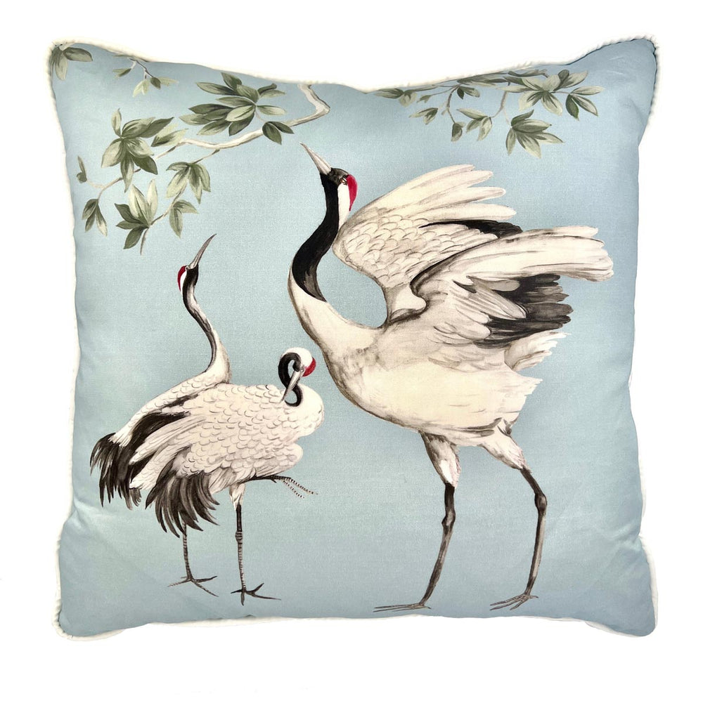 Crane Pillow | Blue