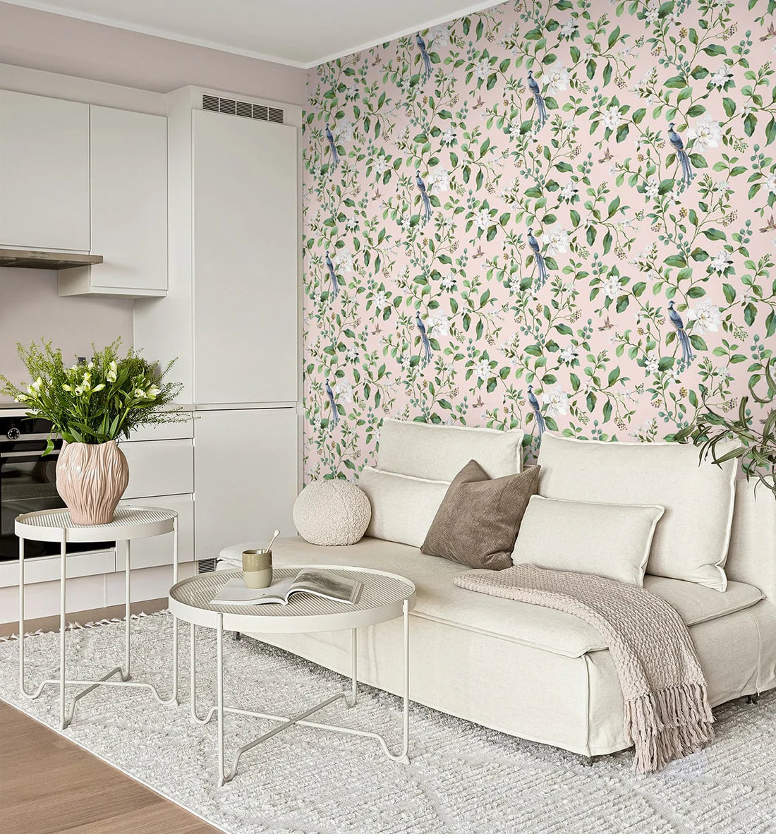 Chinoiserie Bird Vine | Blush