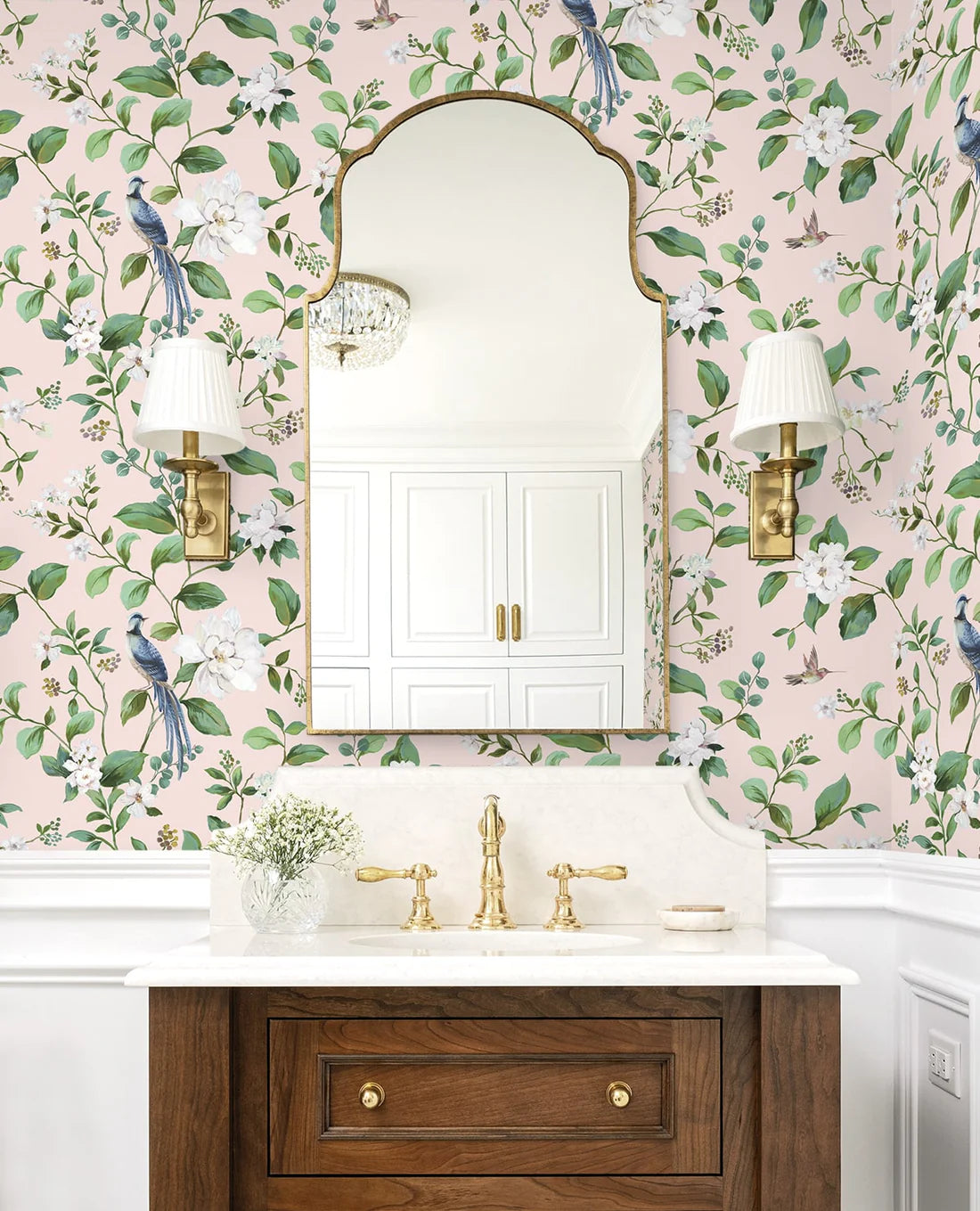 Chinoiserie Bird Vine | Blush