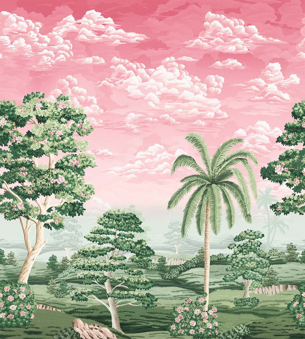 Floral Tuscany Mural - Pink