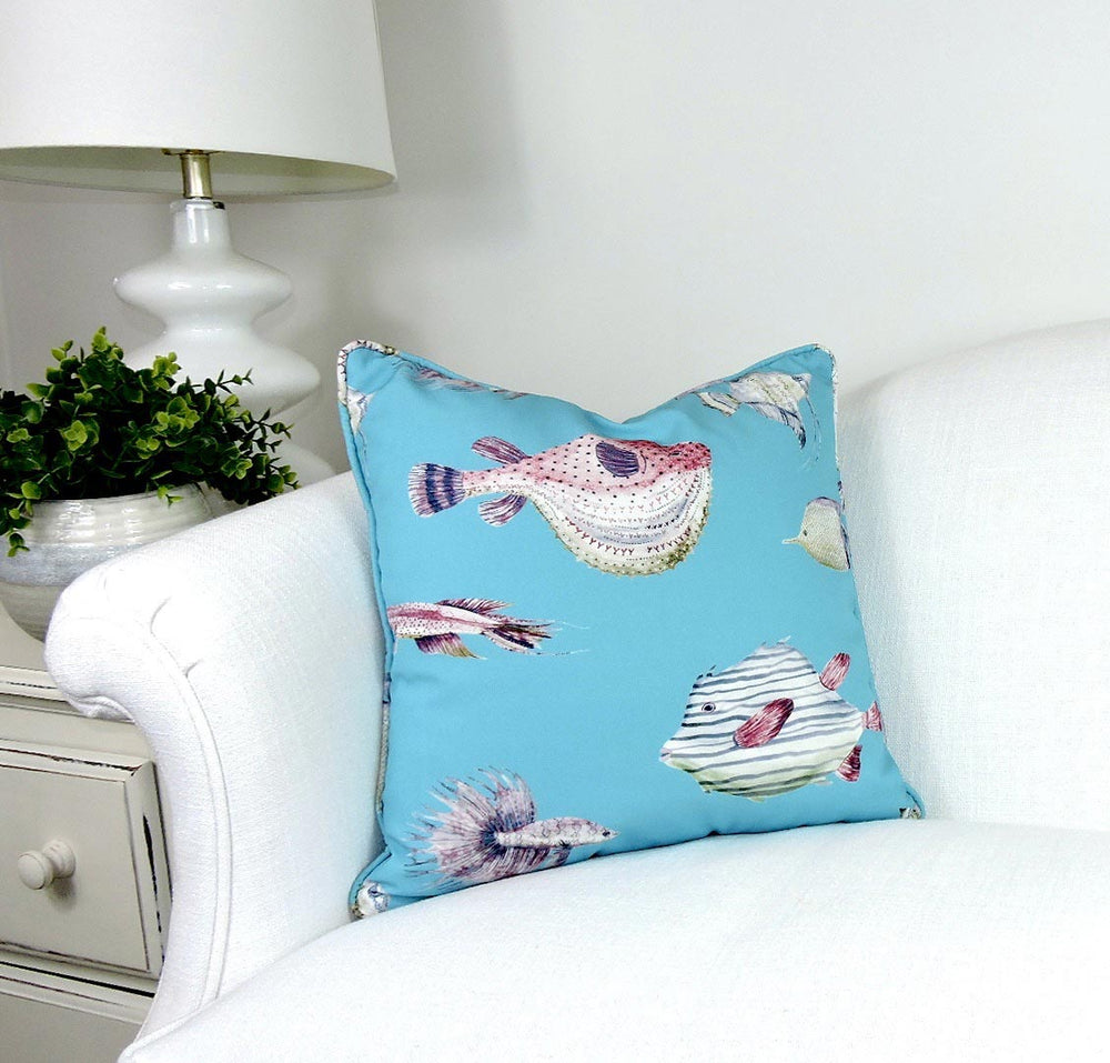 Fish Pillow | Aqua