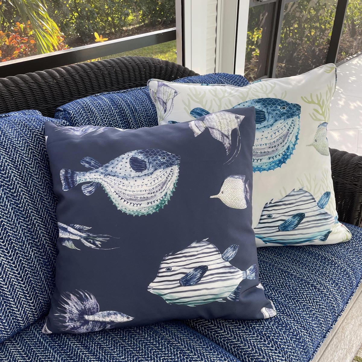 Fish lumbar pillow top