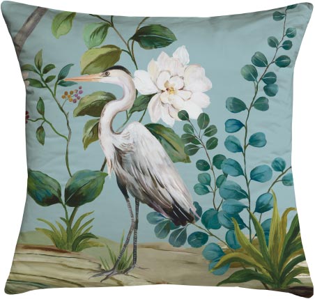 Heron Pillow | Aqua