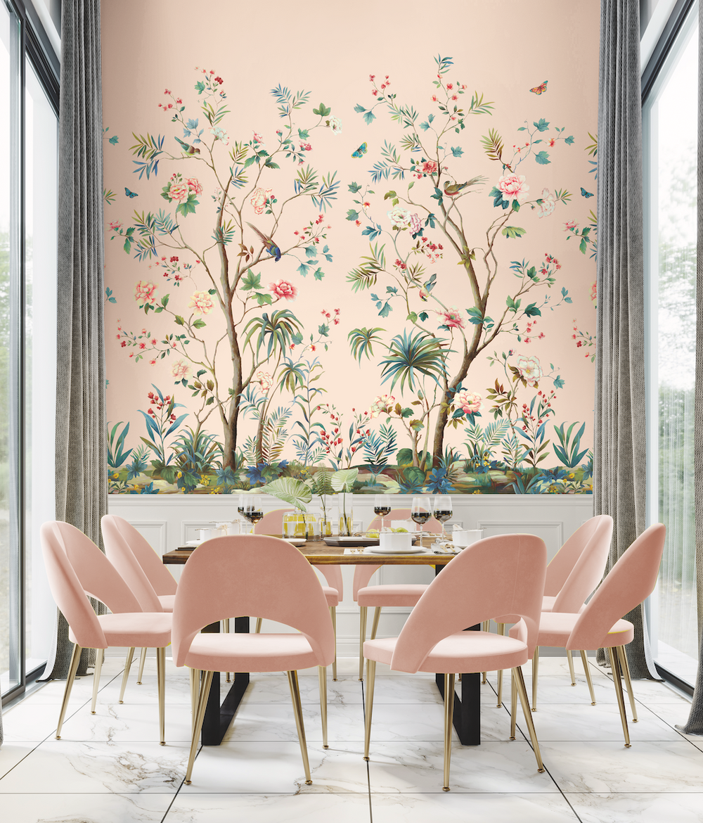 Charleston Garden Mural | Blush