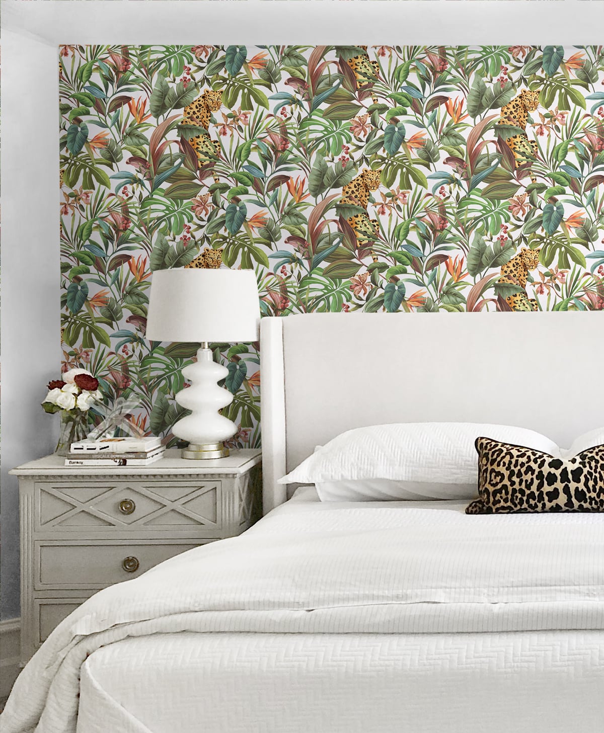 Tropical Leopard | White