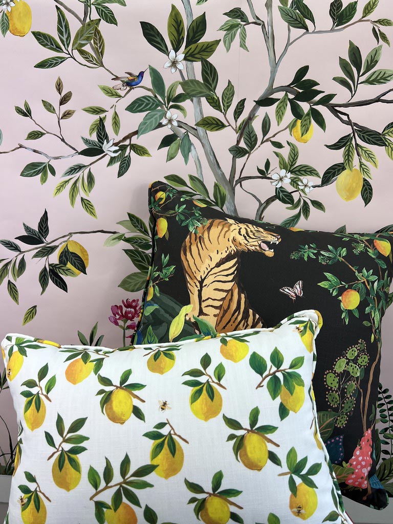Lemons Pillow | White