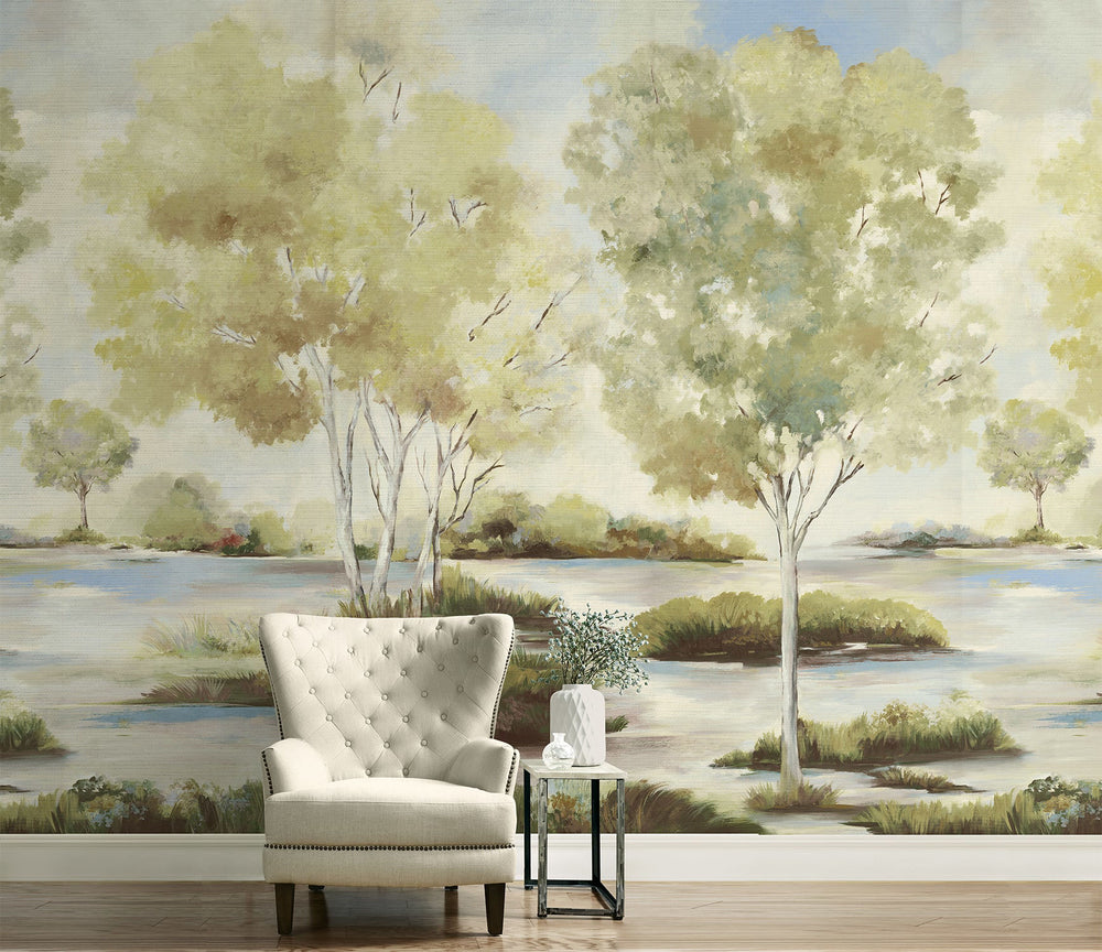 Savannah Mural | Basil Cream