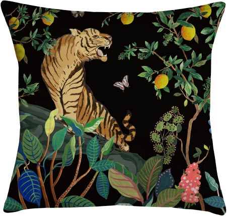 Tiger Pillow | Black