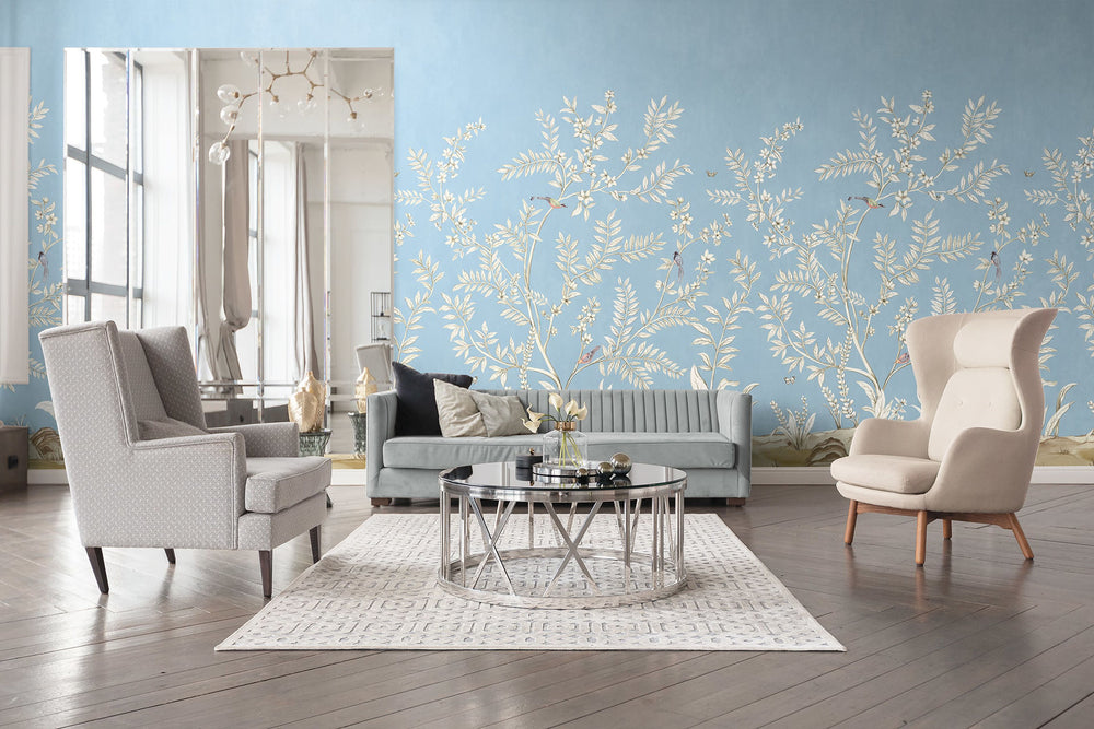 Vining Beauty Mural | Century Blue