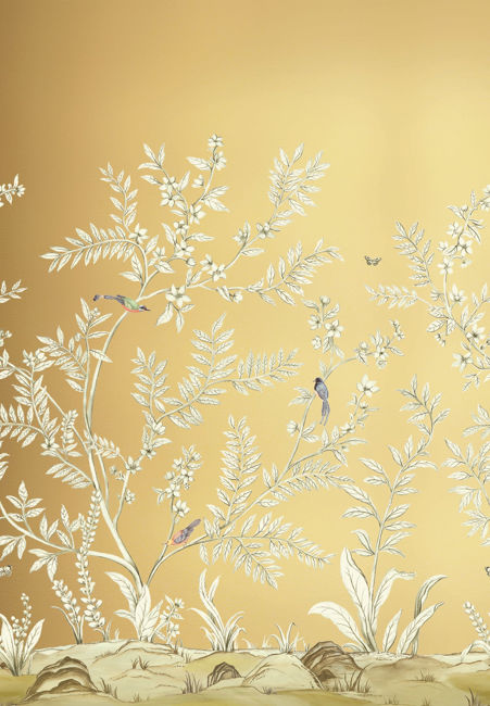 Vining Beauty Mural | Gold Metallic