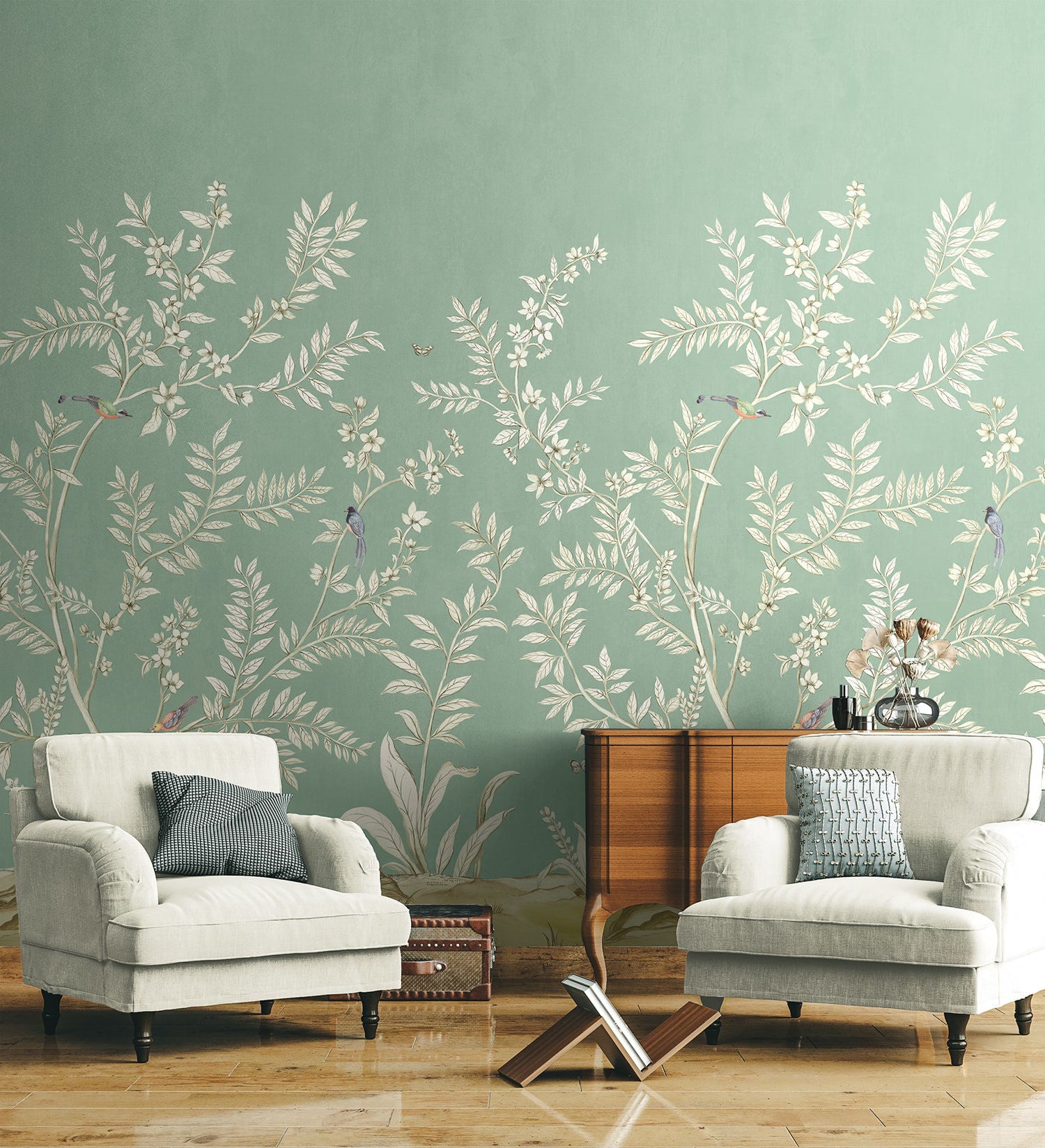 Vining Beauty Mural | Sage