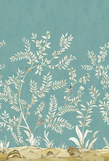 Vining Beauty Mural | Teal