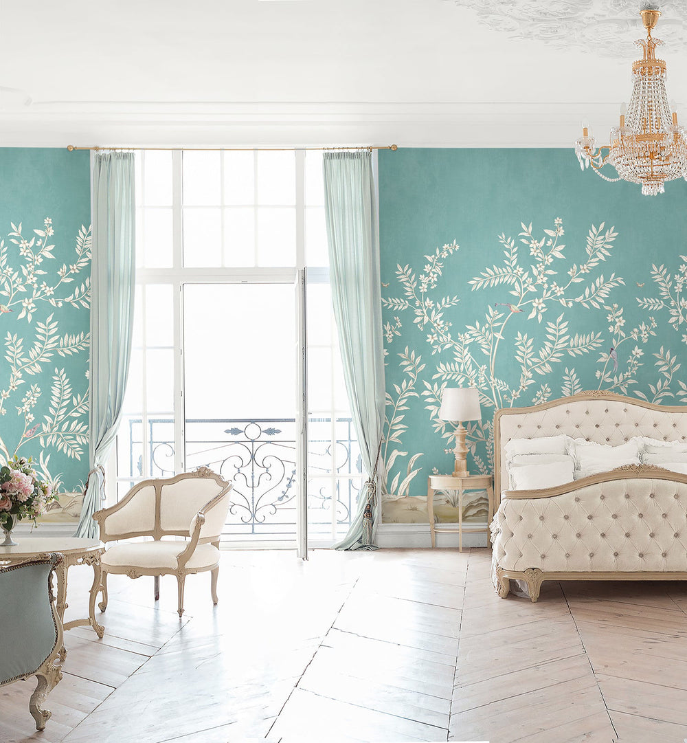 Vining Beauty Mural | Teal