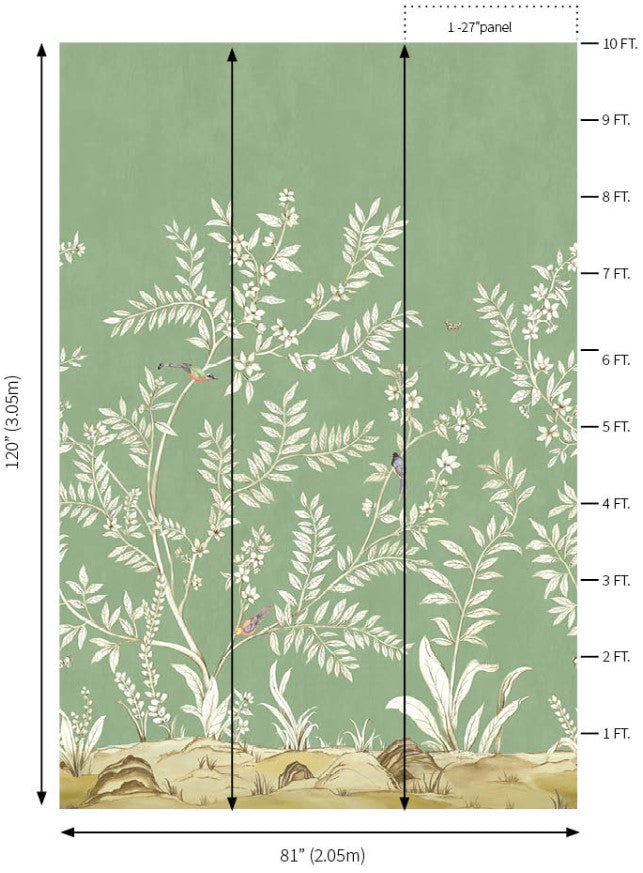 Vining Beauty Mural | Sage