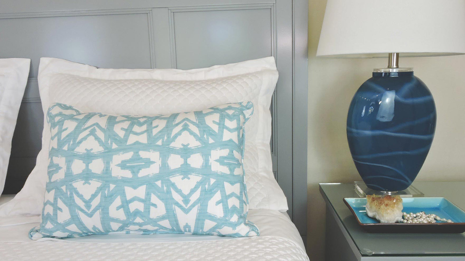 Zambia Pillow Aqua Jaima Brown Designs