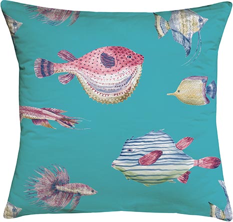 Fish Pillow | Aqua