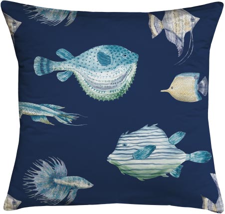 Fish Pillow | Navy